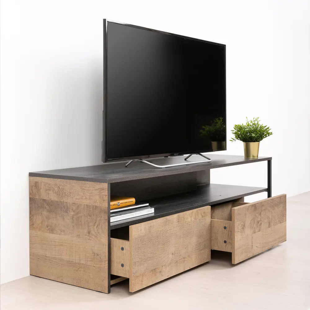 Фото 7 Тумба под телевизор Моби 13.70 150x45x45 см ЛДСП цвет темно-бежевый Фото 7 Тумба под телевизор Моби 13.70 150x45x45 см ЛДСП цвет темно-бежевый