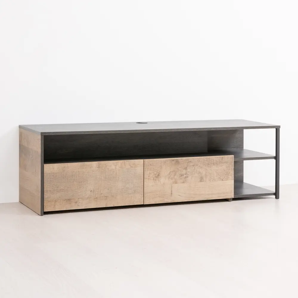 Фото 11 Тумба под телевизор Моби 13.70 150x45x45 см ЛДСП цвет темно-бежевый