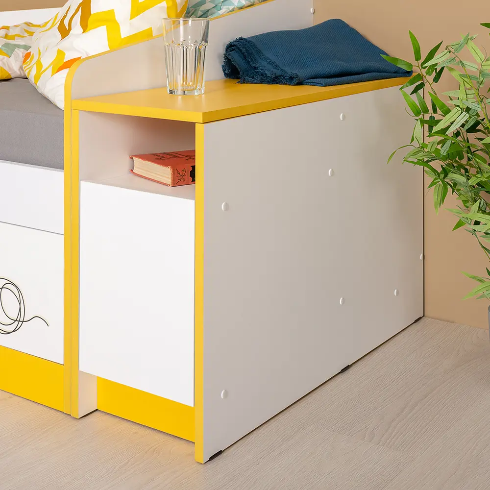 Фото 10 Тумба прикроватная Моби Альфа 13.53 28x54x84 см 3 ящика ЛДСП цвет белый Фото 10 Тумба прикроватная Моби Альфа 13.53 28x54x84 см 3 ящика ЛДСП цвет белый