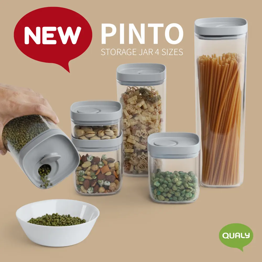 Фото 2 Контейнер для пищевых продуктов Qualy Pinto 2 л пластик цвет прозрачный Фото 2 Контейнер для пищевых продуктов Qualy Pinto 2 л пластик цвет прозрачный