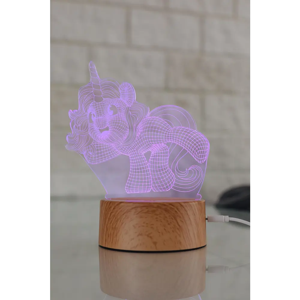 Фото Ночник светодиодный GLANZEN RPD-3D-RGB-PONY на батарейках, с выключателем Фото Ночник светодиодный GLANZEN RPD-3D-RGB-PONY на батарейках, с выключателем
