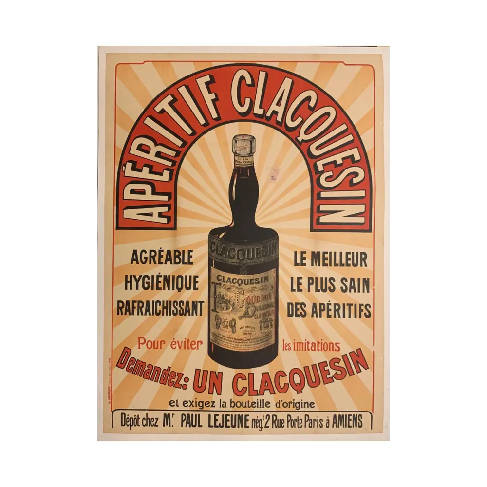 Фото Рекламный плакат Просто Постер Аперитив Aperitif Clacquesin 50x70см в раме Фото Рекламный плакат Просто Постер Аперитив Aperitif Clacquesin 50x70см в раме