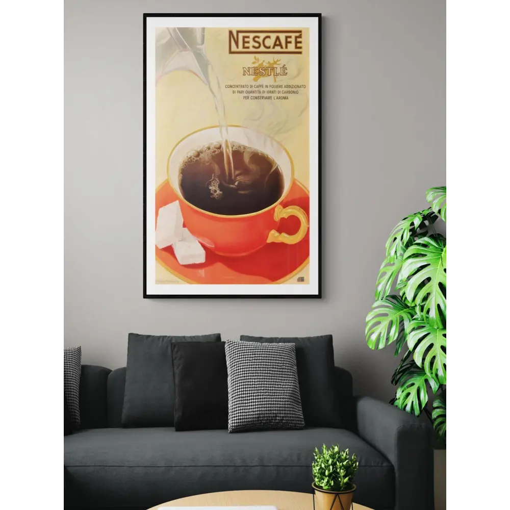 Фото 2 Рекламный плакат Просто Постер Бодрящий кофе Nescafe 40x50см в раме маленький Фото 2 Рекламный плакат Просто Постер Бодрящий кофе Nescafe 40x50см в раме маленький