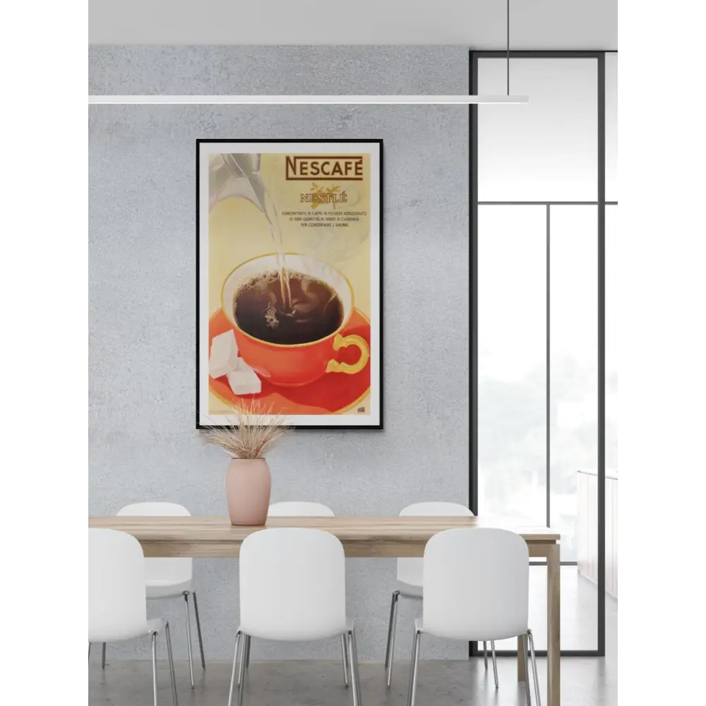 Фото 3 Рекламный плакат Просто Постер Бодрящий кофе Nescafe 60x90см в раме
