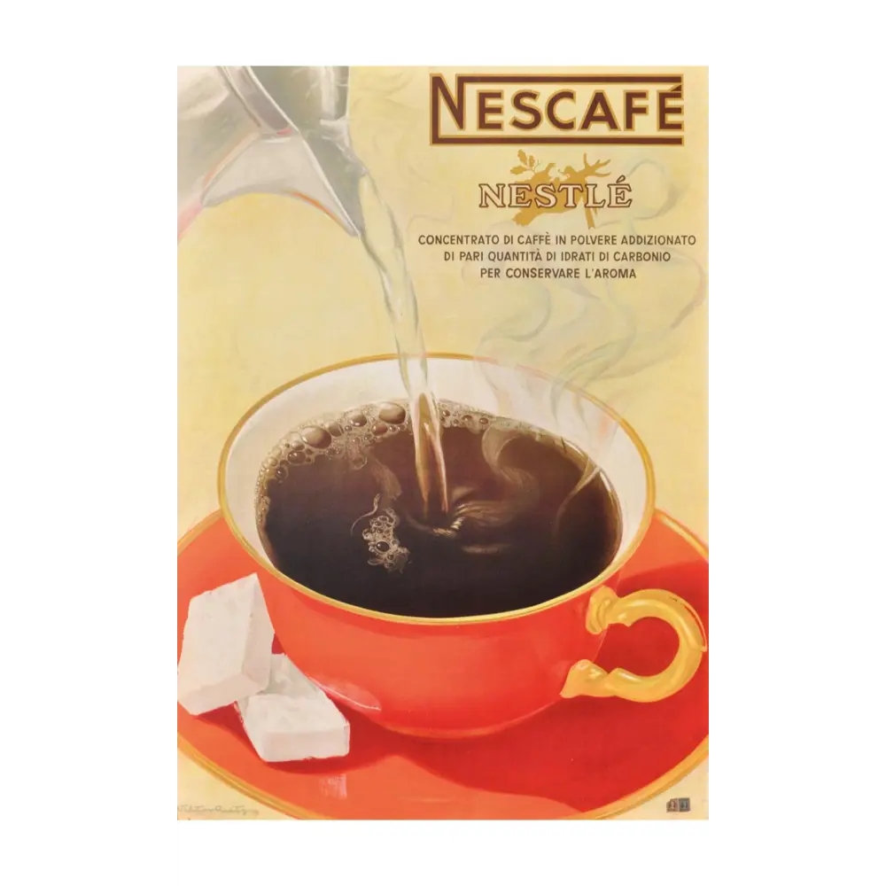 Фото Постер на холсте Просто Постер Бодрящий кофе Nescafe 60x90см без рамы