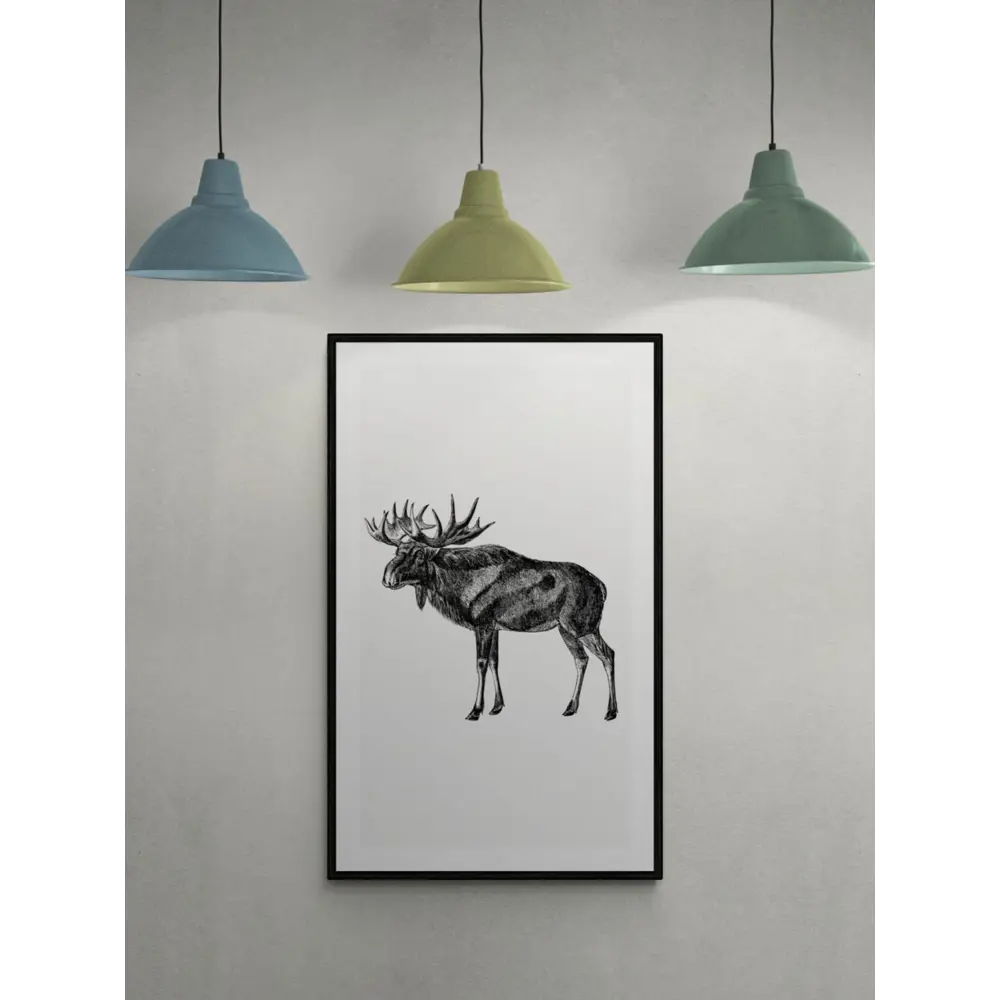 Фото 3 Рекламный плакат Просто Постер Олени Лось 60x90см в раме Фото 3 Рекламный плакат Просто Постер Олени Лось 60x90см в раме