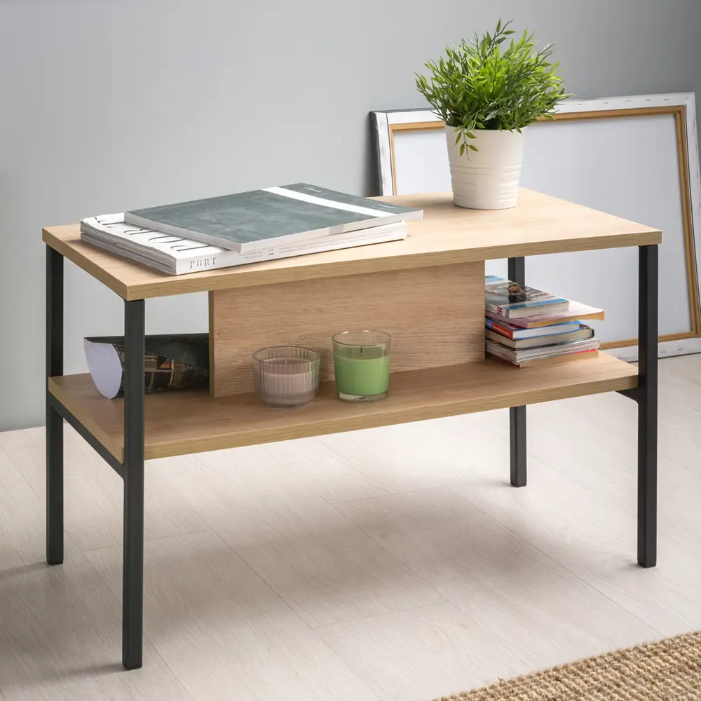 Фото Стол журнальный Моби Лофт Квадро 74х35см (ШхГ) прямоугольный дуб сантьяго Фото Стол журнальный Моби Лофт Квадро 74х35см (ШхГ) прямоугольный дуб сантьяго