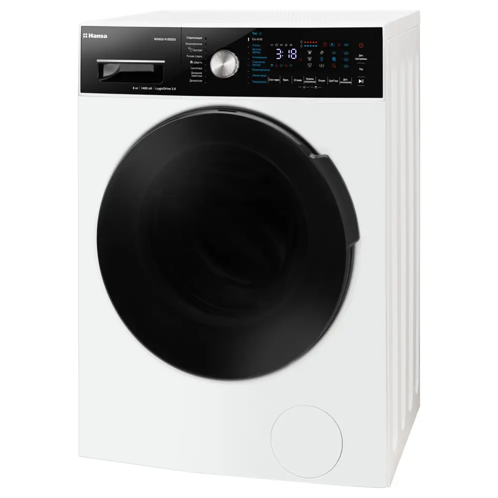 Фото 9 Стиральная машина Hansa Whk8141bsd5 59.5x85x56.5 см 8 кг цвет белый Фото 9 Стиральная машина Hansa Whk8141bsd5 59.5x85x56.5 см 8 кг цвет белый