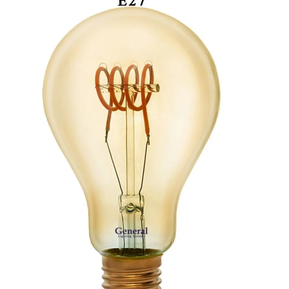 Фото Лампочка светодиодная GENERAL LIGHTING SYSTEMS 661014 E27 220 В 6 Вт груша золотистая 350 Лм теплый белый свет Фото Лампочка светодиодная GENERAL LIGHTING SYSTEMS 661014 E27 220 В 6 Вт груша золотистая 350 Лм теплый белый свет