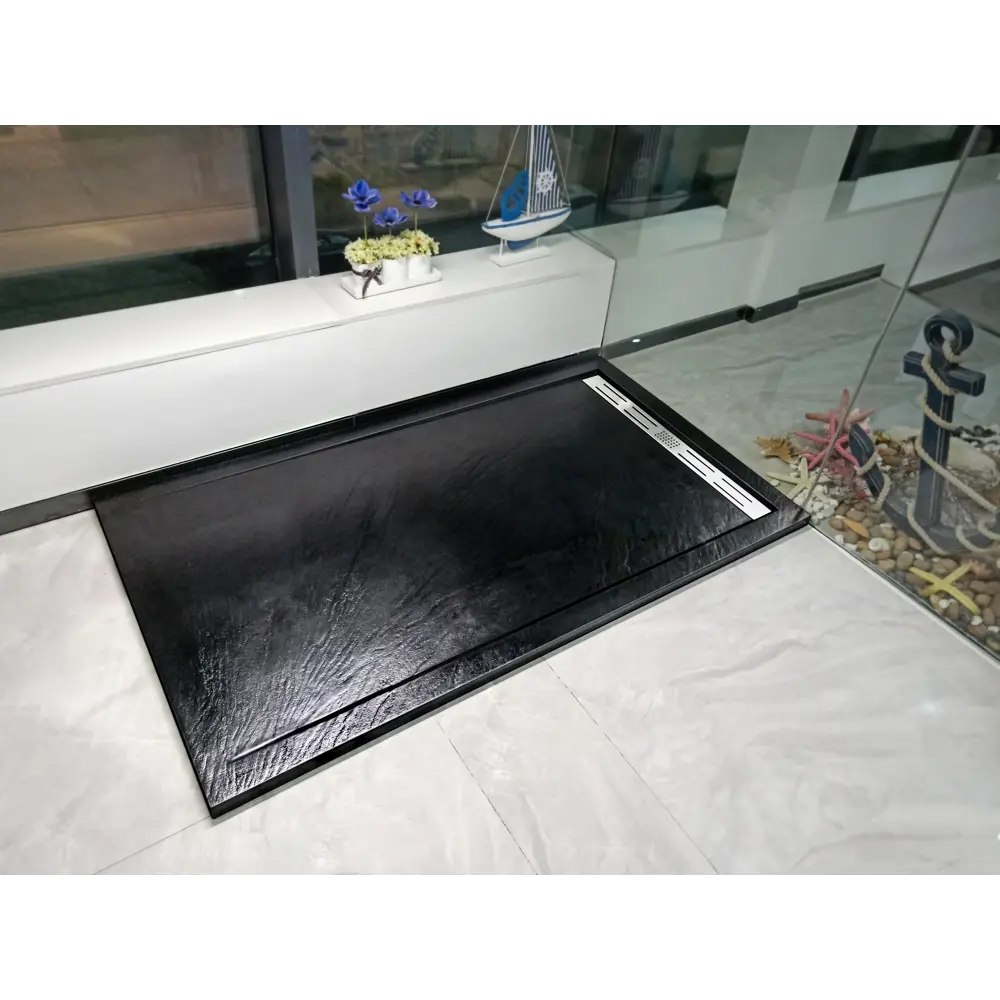 Фото Душевой поддон Weltwasser BH10000004383 прямоугольный искусственный камень 80x140см, сифон в комплекте Фото Душевой поддон Weltwasser BH10000004383 прямоугольный искусственный камень 80x140см, сифон в комплекте