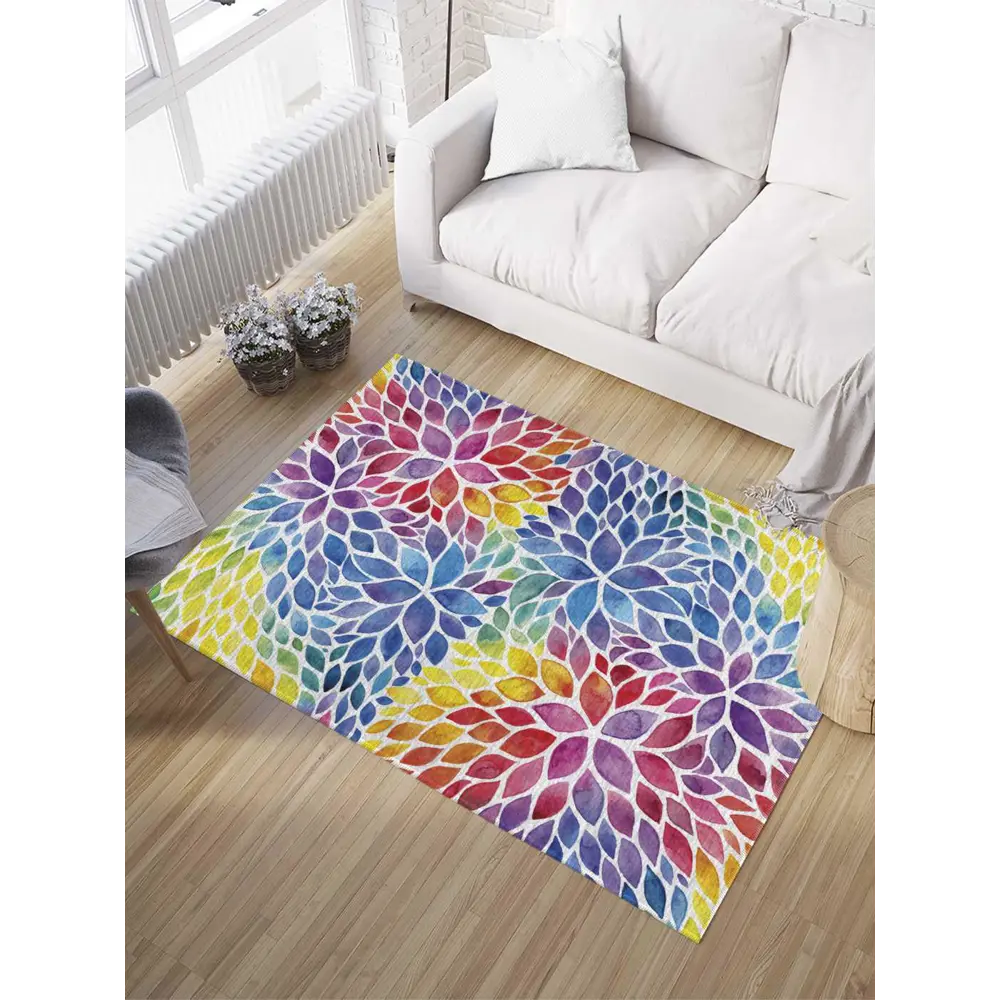 Фото Ковер Joyarty Радужное цветение 150x230 см