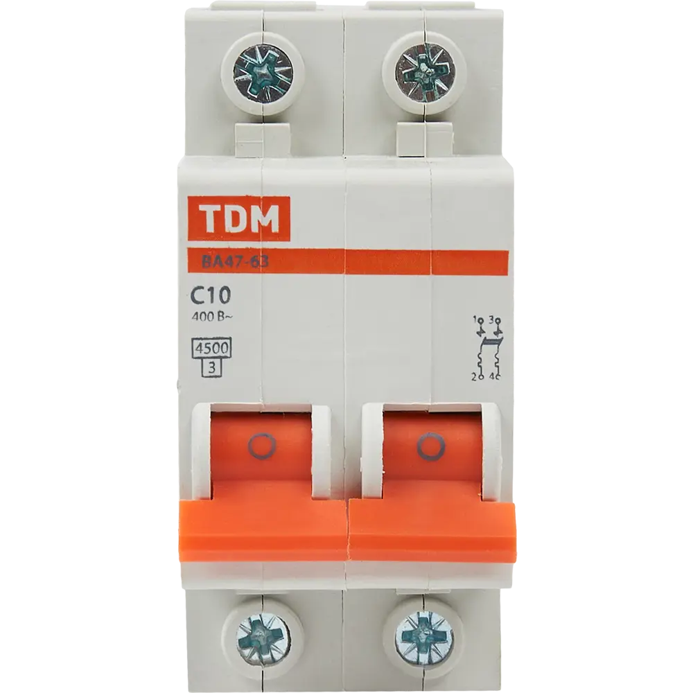 Фото 2 Автоматический выключатель TDM Electric ВА47-63 2P C10 А 4.5 кА SQ0218-0010 Фото 2 Автоматический выключатель TDM Electric ВА47-63 2P C10 А 4.5 кА SQ0218-0010