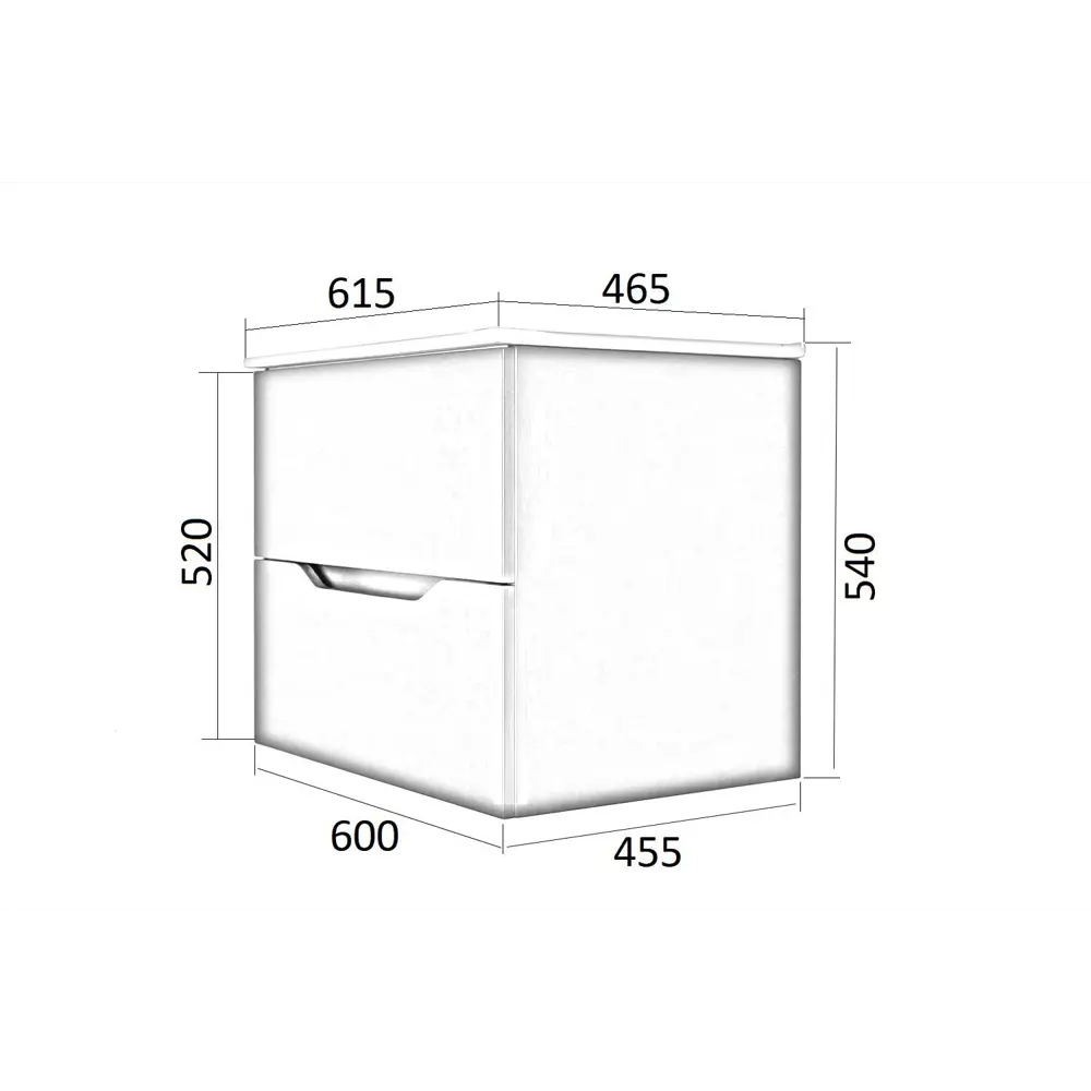 Фото 8 Тумба с раковиной подвесная Orange Line Li-60Tua+Ra МДФ