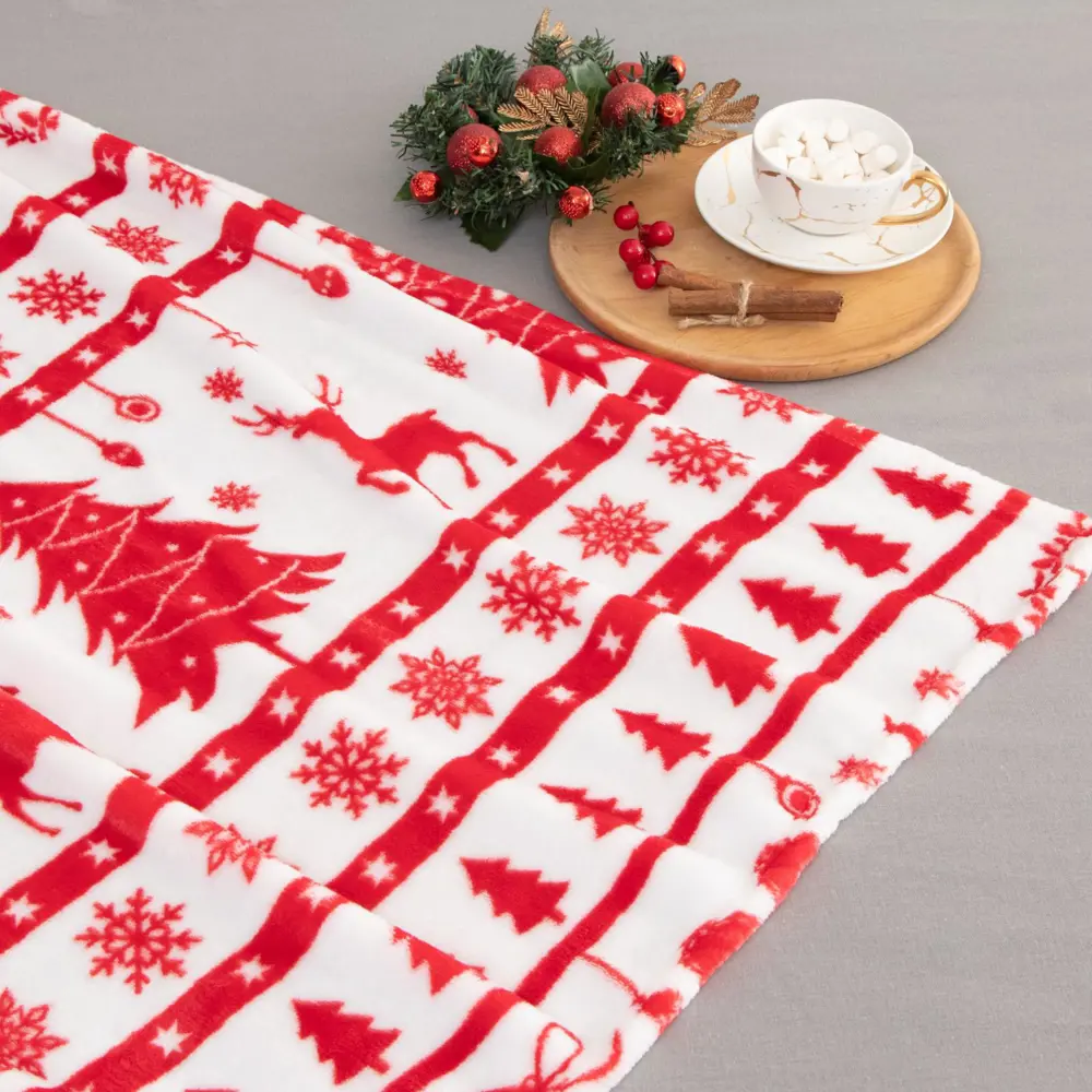 Фото Плед LoveLife Снежинки 200x150см велсофт белый Фото Плед LoveLife Снежинки 200x150см велсофт белый