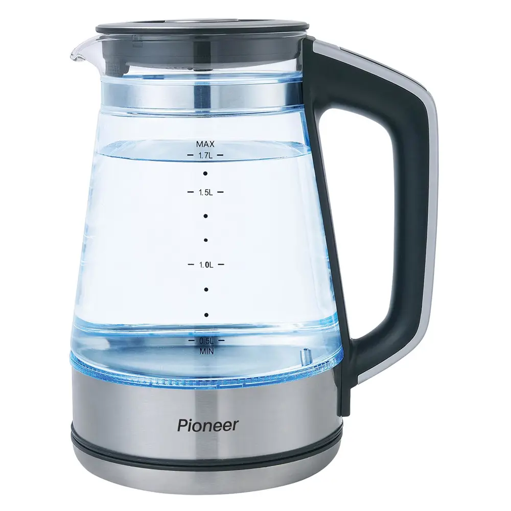 Фото Чайник Pioneer KE815G 1.7 л пластик цвет черный, серебристый Фото Чайник Pioneer KE815G 1.7 л пластик цвет черный, серебристый