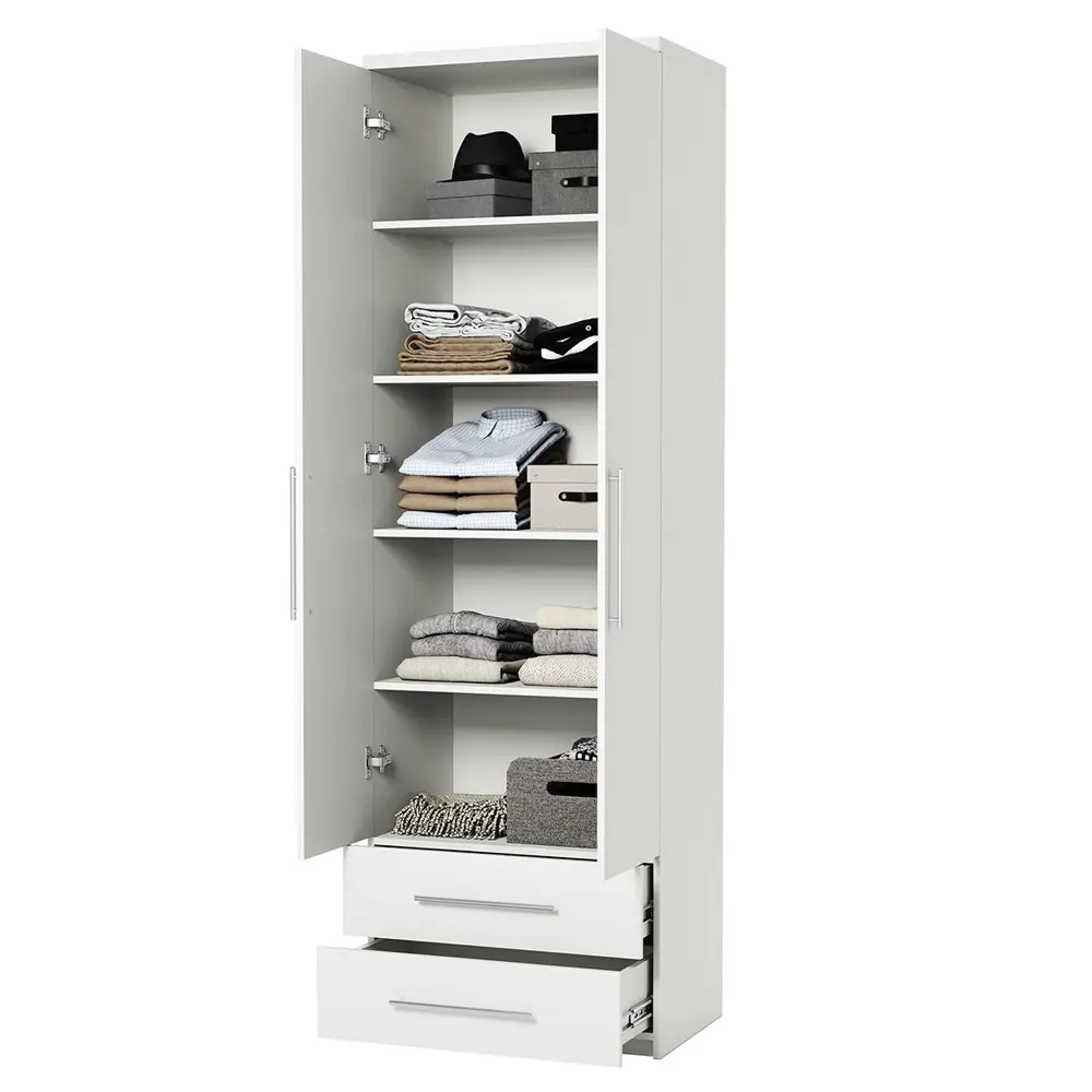 Фото 2 Шкаф распашной Шарм-дизайн Комфорт МПЯ-21 90x220x60 см ЛДСП цвет белый Фото 2 Шкаф распашной Шарм-дизайн Комфорт МПЯ-21 90x220x60 см ЛДСП цвет белый