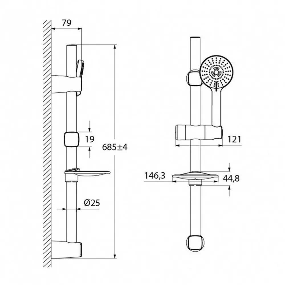 Фото 2 Душевая стойка Iddis Pond PON5F00i16 1 режим цвет хром Фото 2 Душевая стойка Iddis Pond PON5F00i16 1 режим цвет хром