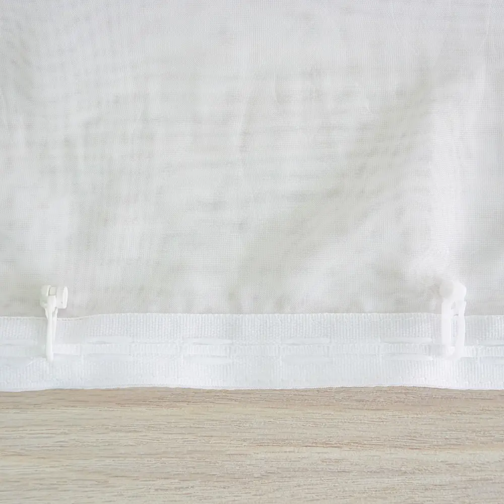 Фото 6 Штора Witerra вуаль с тиснением Листья 140х145 см цвет молочный