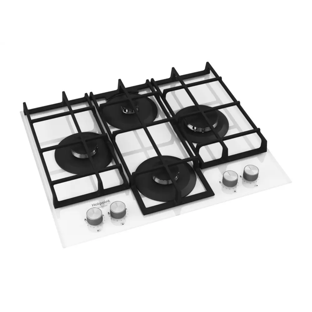 Фото 3 Газовая варочная панель Hotpoint HAGS 62F/WH 59 см 4 конфорки цвет белый Фото 3 Газовая варочная панель Hotpoint HAGS 62F/WH 59 см 4 конфорки цвет белый