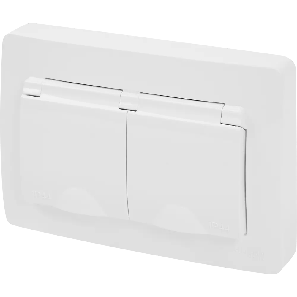 Фото 2 Розетка двойная встраиваемая Systeme Electric Blanca с крышкой 16 А IP44 цвет белый Фото 2 Розетка двойная встраиваемая Systeme Electric Blanca с крышкой 16 А IP44 цвет белый