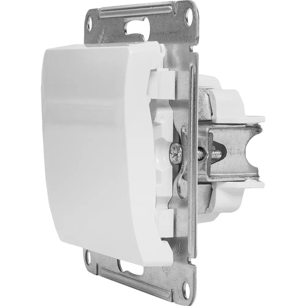 Фото 5 Выключатель встраиваемый Systeme Electric Glossa 1 клавиша цвет молочный Фото 5 Выключатель встраиваемый Systeme Electric Glossa 1 клавиша цвет молочный