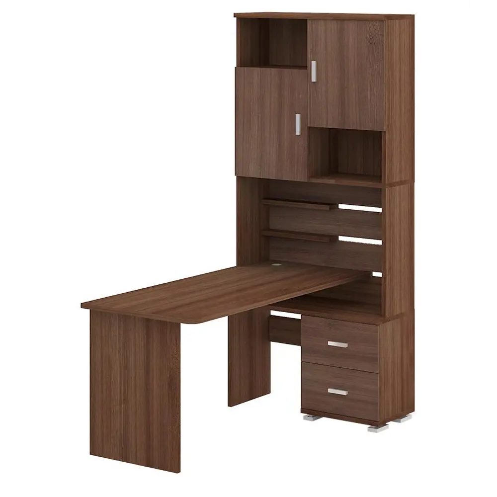 Фото Компьютерный стол Мэрдэс Ср-720/160 ш-ч-прав 96x160x216 см ЛДСП цвет коричневый Фото Компьютерный стол Мэрдэс Ср-720/160 ш-ч-прав 96x160x216 см ЛДСП цвет коричневый