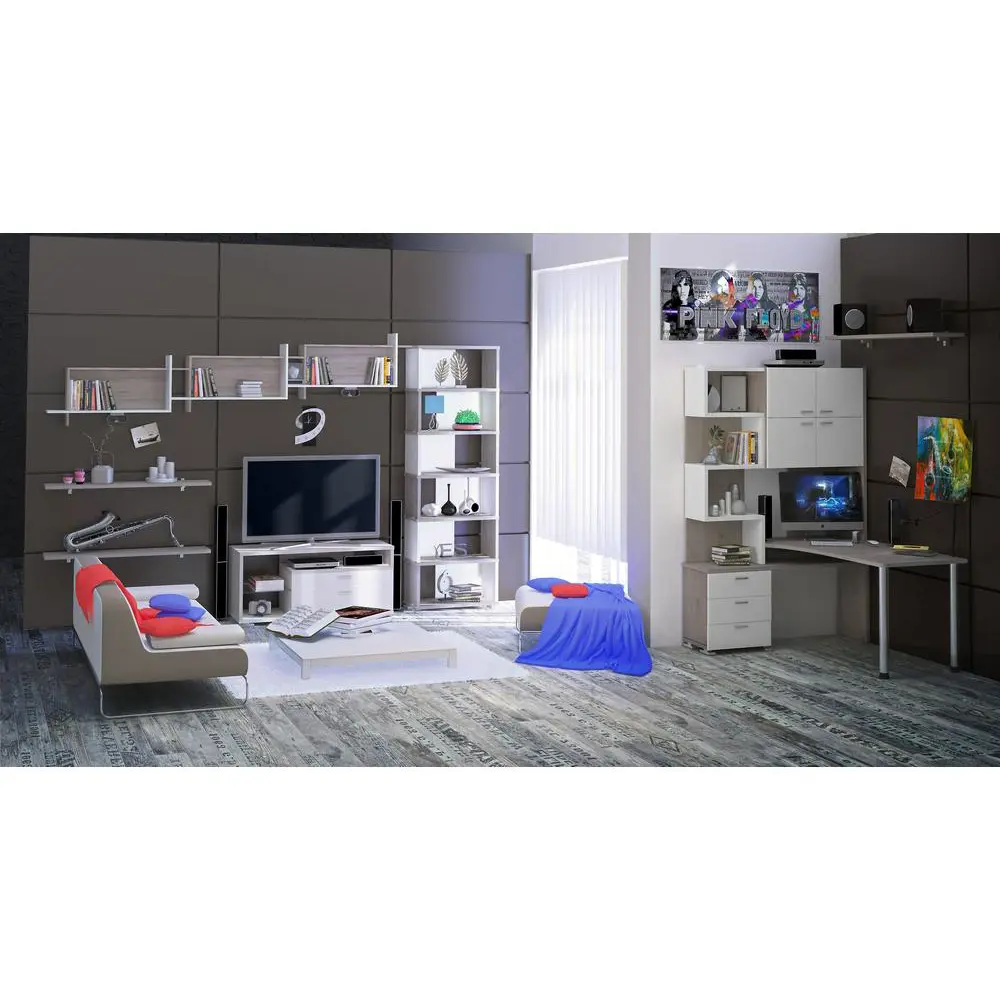 Фото 4 Компьютерный стол Мэрдэс Ср-500м/160 к-лев 130x160x199 см ЛДСП цвет бежево-белый Фото 4 Компьютерный стол Мэрдэс Ср-500м/160 к-лев 130x160x199 см ЛДСП цвет бежево-белый