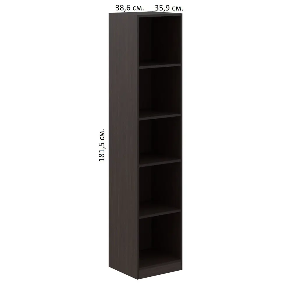 Фото 2 Шкаф Skyland SR-5U.1(R) 38.6x181.5x37.5 см ЛДСП цвет чёрное дерево Фото 2 Шкаф Skyland SR-5U.1(R) 38.6x181.5x37.5 см ЛДСП цвет чёрное дерево