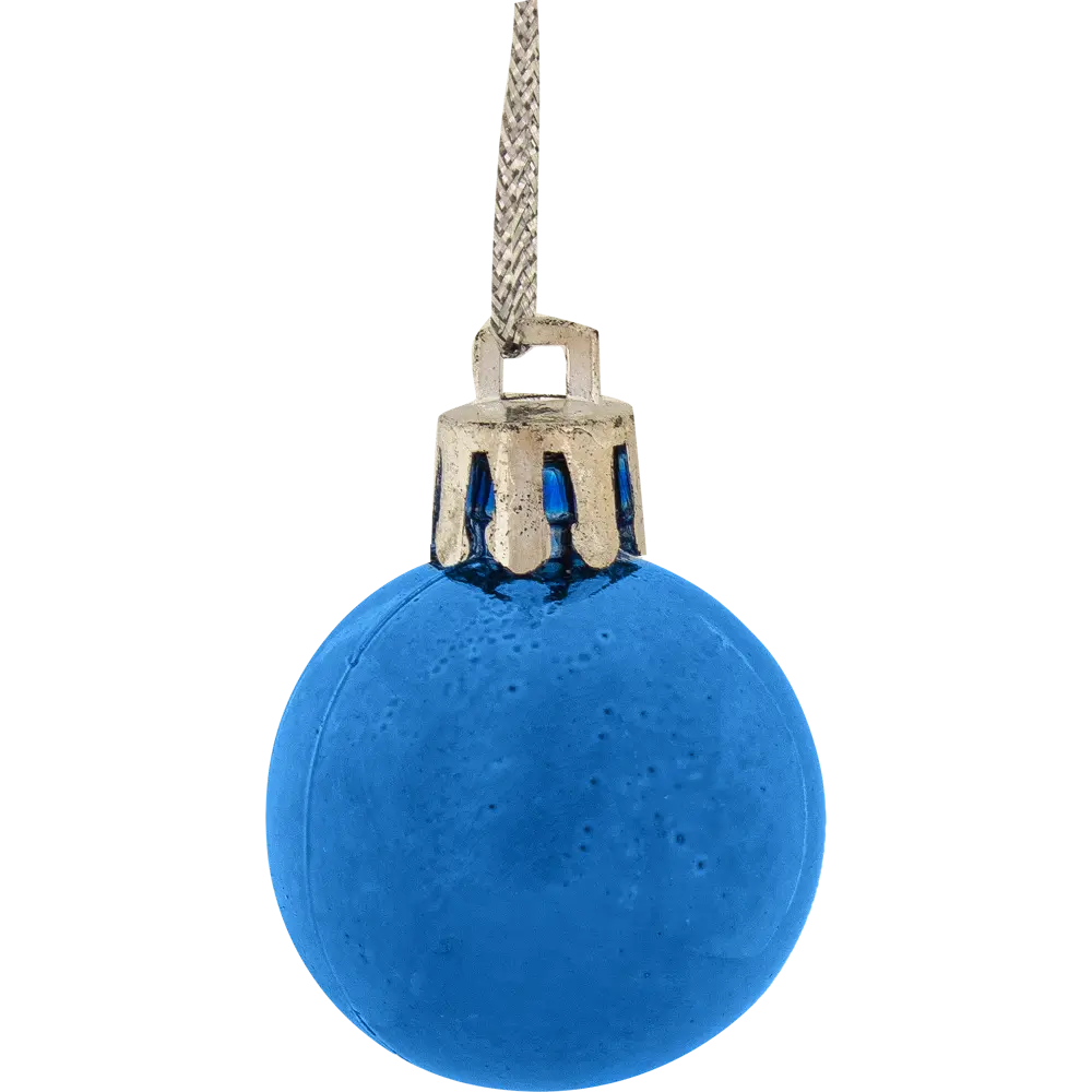 Фото 2 Набор ёлочных шаров 3-8 см цвет серебро/голубой, 46 шт.