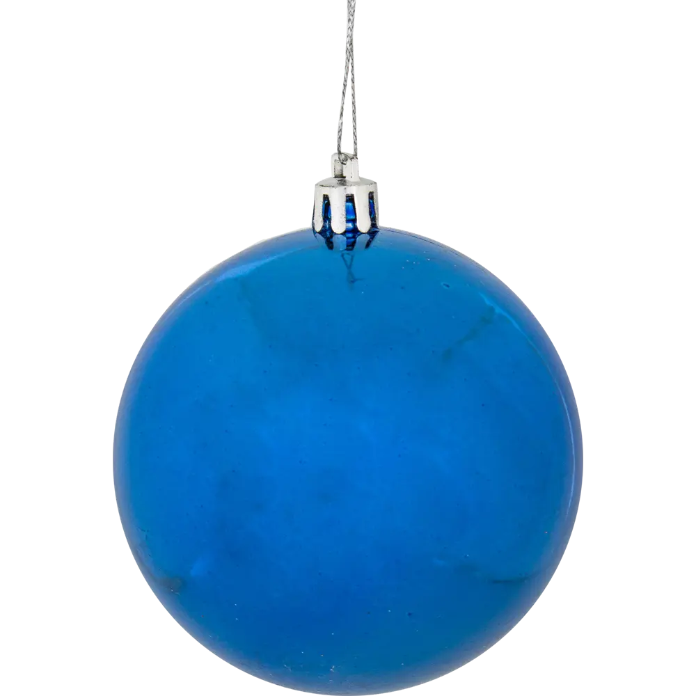 Фото 3 Набор ёлочных шаров 3-8 см цвет серебро/голубой, 46 шт.