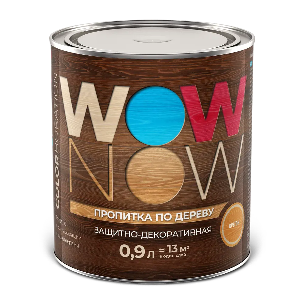 Фото 2 Пропитка по дереву Wow Now защитно-декоративная с льняным маслом орегон 0.9 л Фото 2 Пропитка по дереву Wow Now защитно-декоративная с льняным маслом орегон 0.9 л