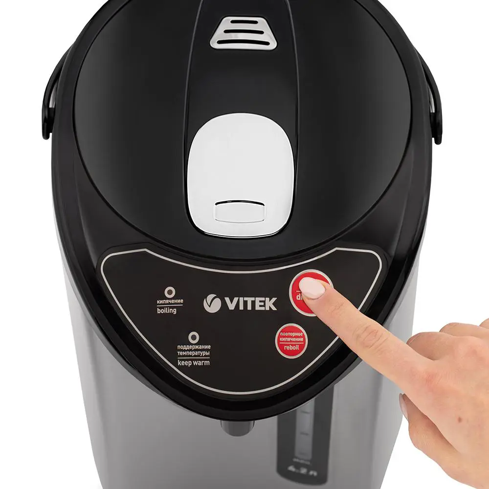 Фото 2 Термопот Vitek 7101-VT-01 4.2 л нержавеющая сталь цвет сталь Фото 2 Термопот Vitek 7101-VT-01 4.2 л нержавеющая сталь цвет сталь