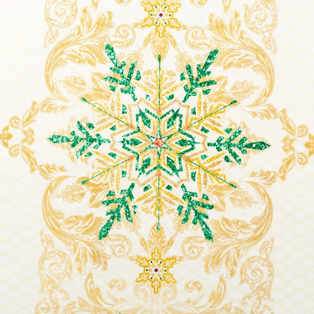 Фото 2 Скатерть Этель Golden Christmas 220x150см прямоугольная цвет белый Фото 2 Скатерть Этель Golden Christmas 220x150см прямоугольная цвет белый