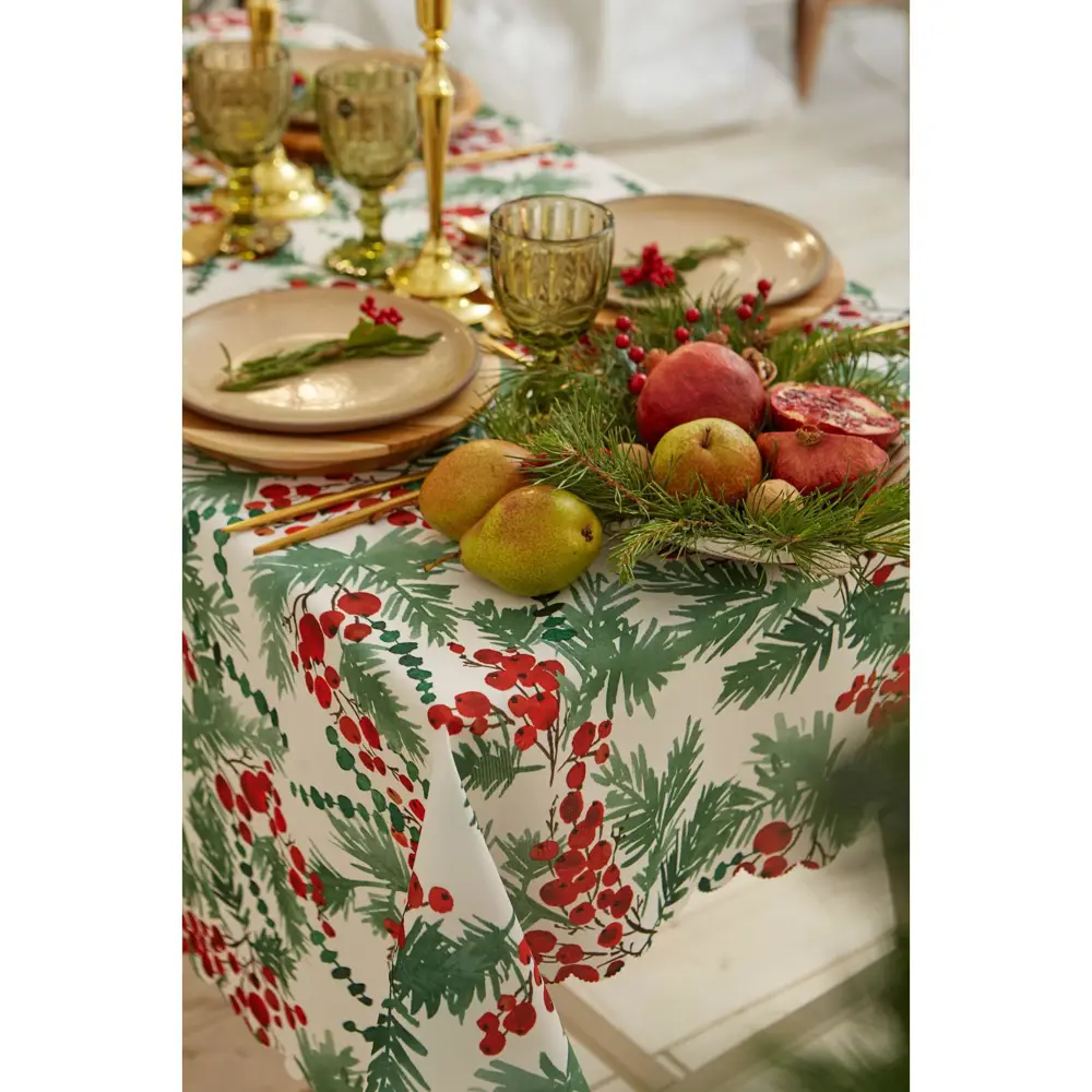 Фото 8 Скатерть Доляна Новый год: Christmas berries 300x145см прямоугольная цвет разноцветный Фото 8 Скатерть Доляна Новый год: Christmas berries 300x145см прямоугольная цвет разноцветный
