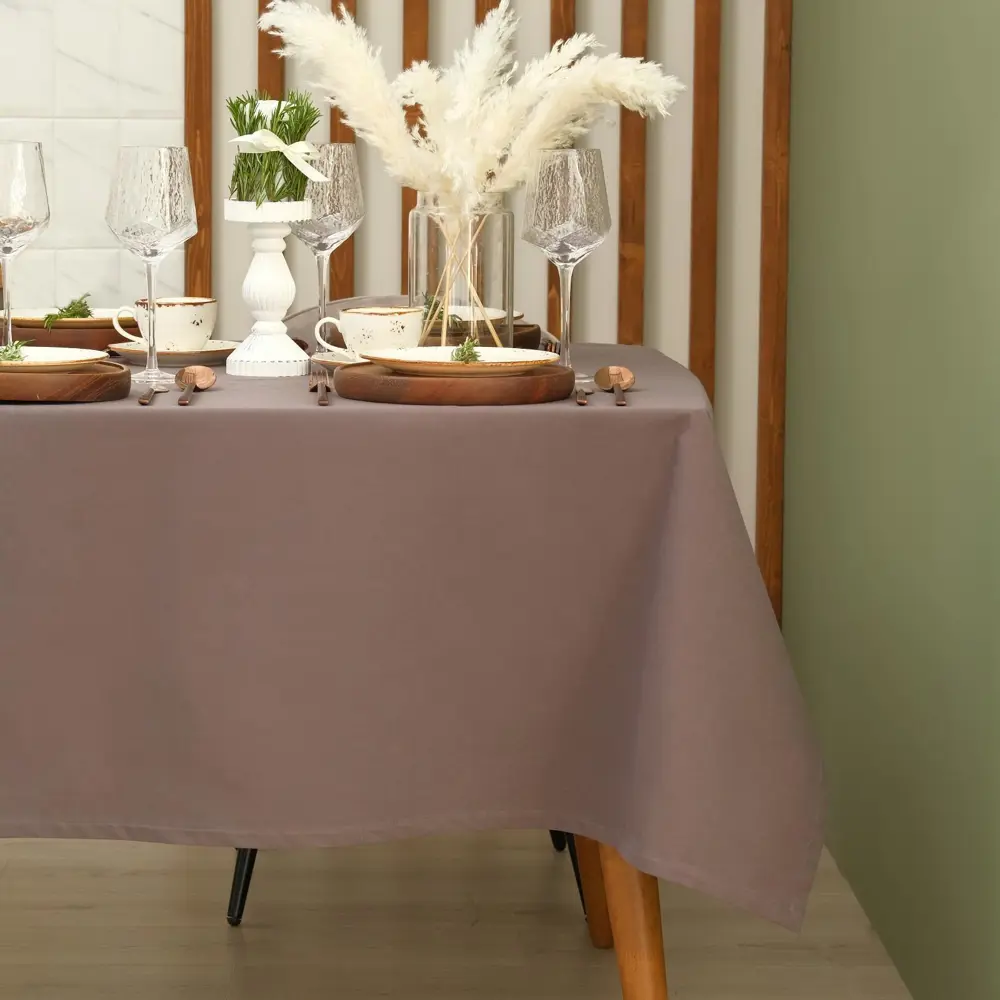 Фото Скатерть Этель Kitchen 220x150см прямоугольная цвет коричневый Фото Скатерть Этель Kitchen 220x150см прямоугольная цвет коричневый
