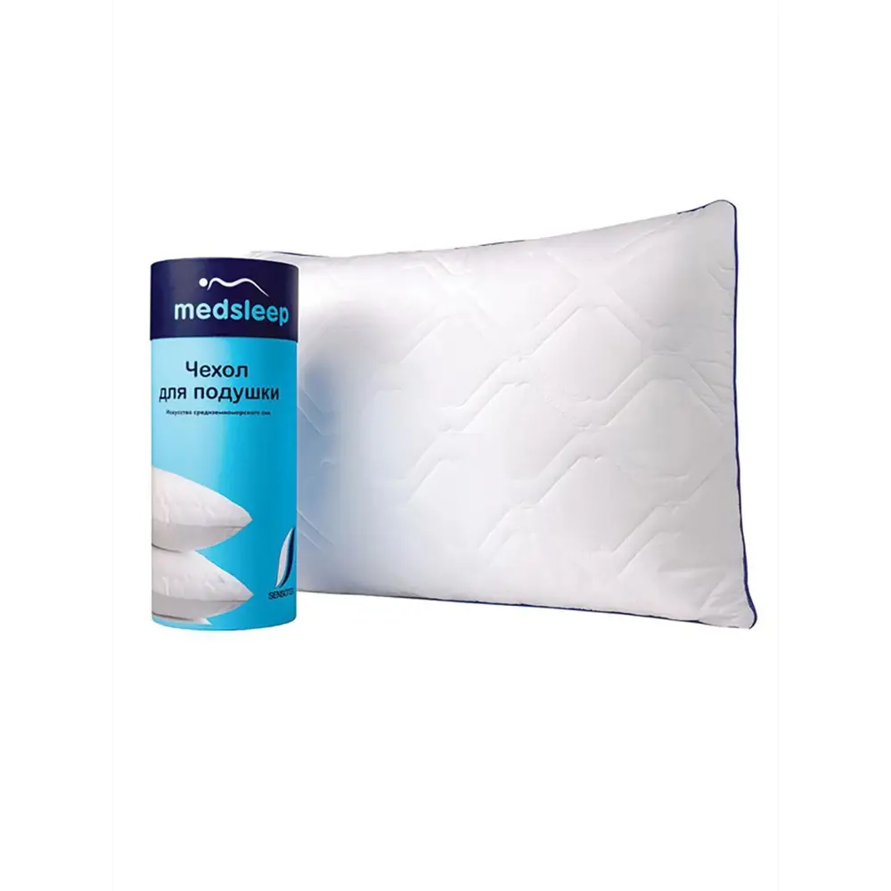 Фото 4 Чехол защитный для подушки Medsleep LoveLife 50x70см микрофибра цвет белый Фото 4 Чехол защитный для подушки Medsleep LoveLife 50x70см микрофибра цвет белый