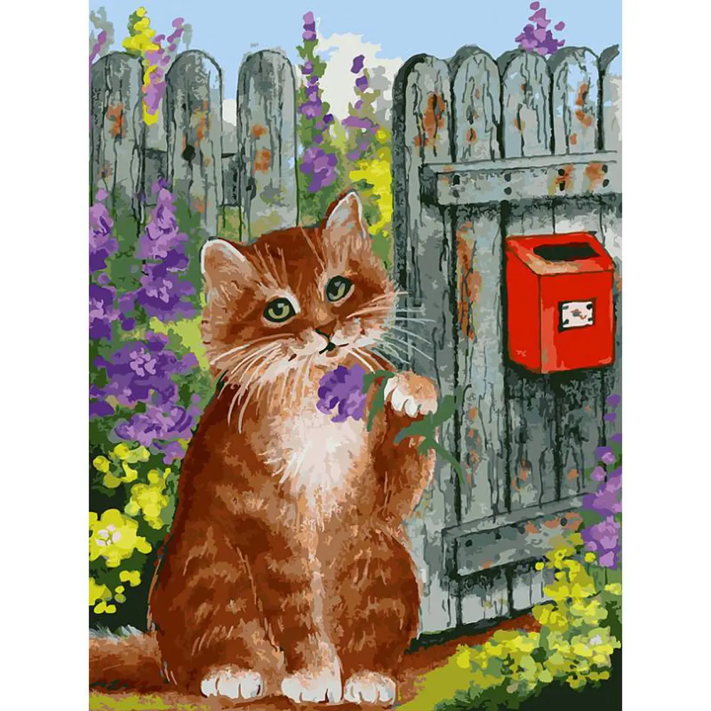 Фото Картина по номерам Белоснежка холст 30x40 см Ожидание письма