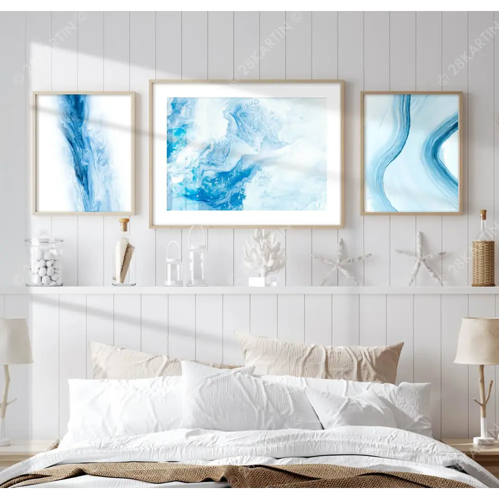 Фото Набор постеров 3 шт 28 картин "Абстракция в голубых тонах" 140x50 см в тубусе без рамы для интерьера Фото Набор постеров 3 шт 28 картин "Абстракция в голубых тонах" 140x50 см в тубусе без рамы для интерьера