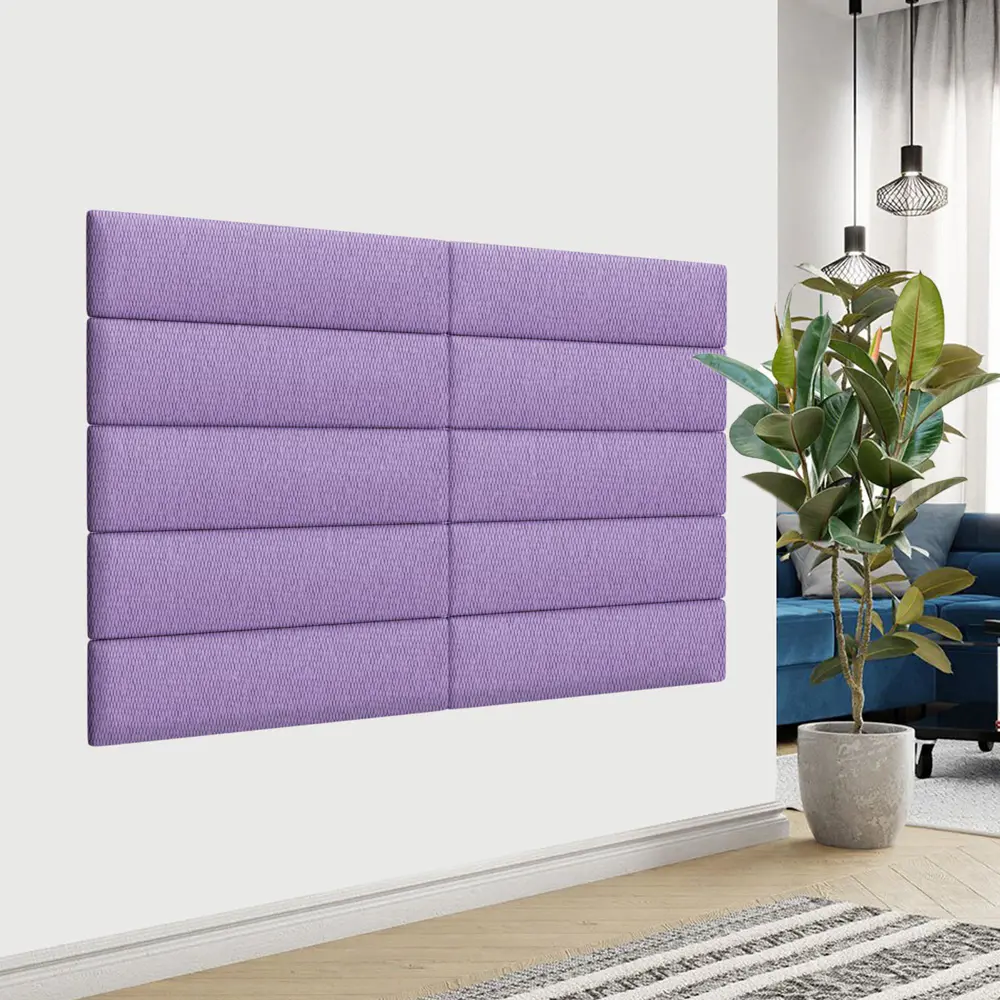 Фото Комплект мягких панелей Tartilla прямоугольник рогожка цвет фиолетовый 600х150х35мм 2шт Фото Комплект мягких панелей Tartilla прямоугольник рогожка цвет фиолетовый 600х150х35мм 2шт