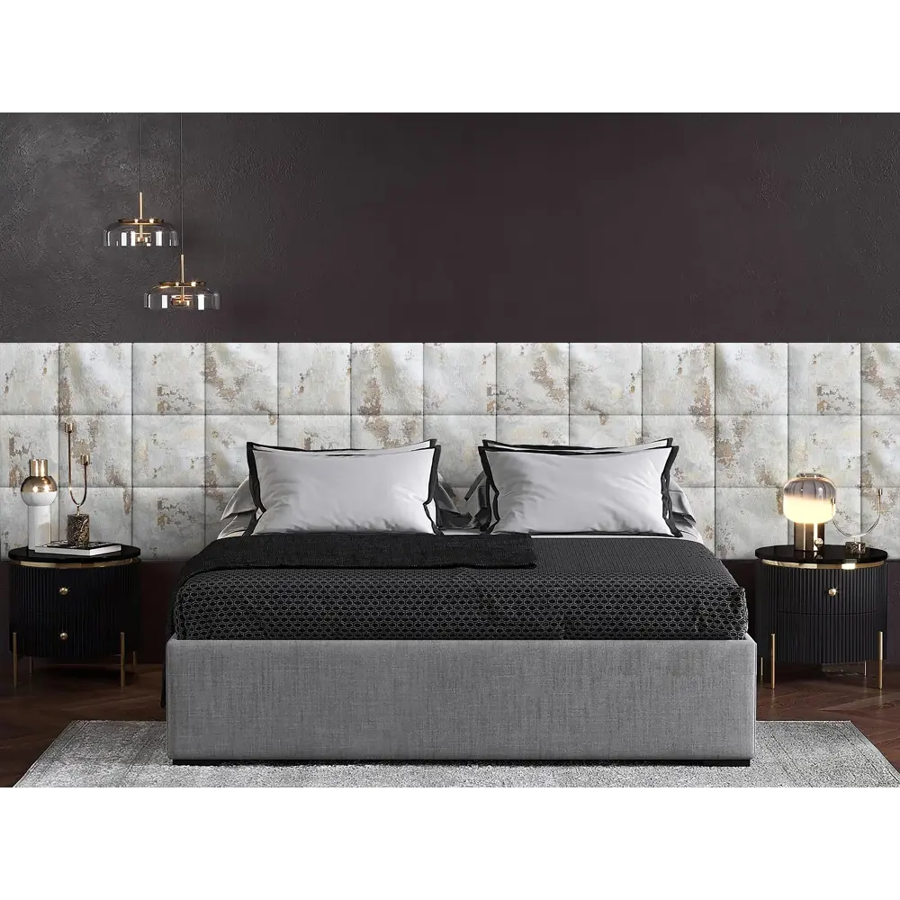 Фото Комплект мягких панелей Tartilla квадрат шелк цвет слоновая кость 300х300х35мм 4шт Фото Комплект мягких панелей Tartilla квадрат шелк цвет слоновая кость 300х300х35мм 4шт