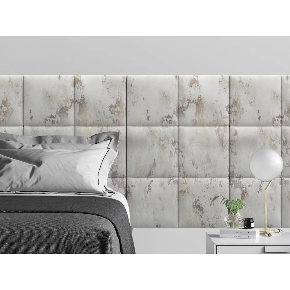 Фото 2 Комплект мягких панелей Tartilla квадрат шелк цвет слоновая кость 300х300х35мм 4шт Фото 2 Комплект мягких панелей Tartilla квадрат шелк цвет слоновая кость 300х300х35мм 4шт