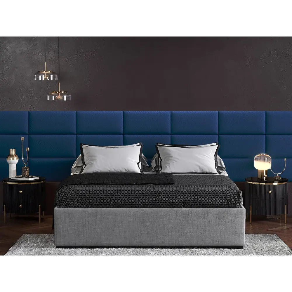 Фото Комплект мягких панелей Tartilla прямоугольник эко кожа цвет синий 600х300х35мм 2шт Фото Комплект мягких панелей Tartilla прямоугольник эко кожа цвет синий 600х300х35мм 2шт