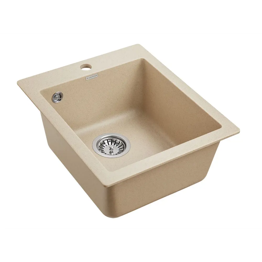 Фото Кухонная мойка Paulmark PM104249-QU Leer 41.5x49x19.5 см кварц цвет бежевый
