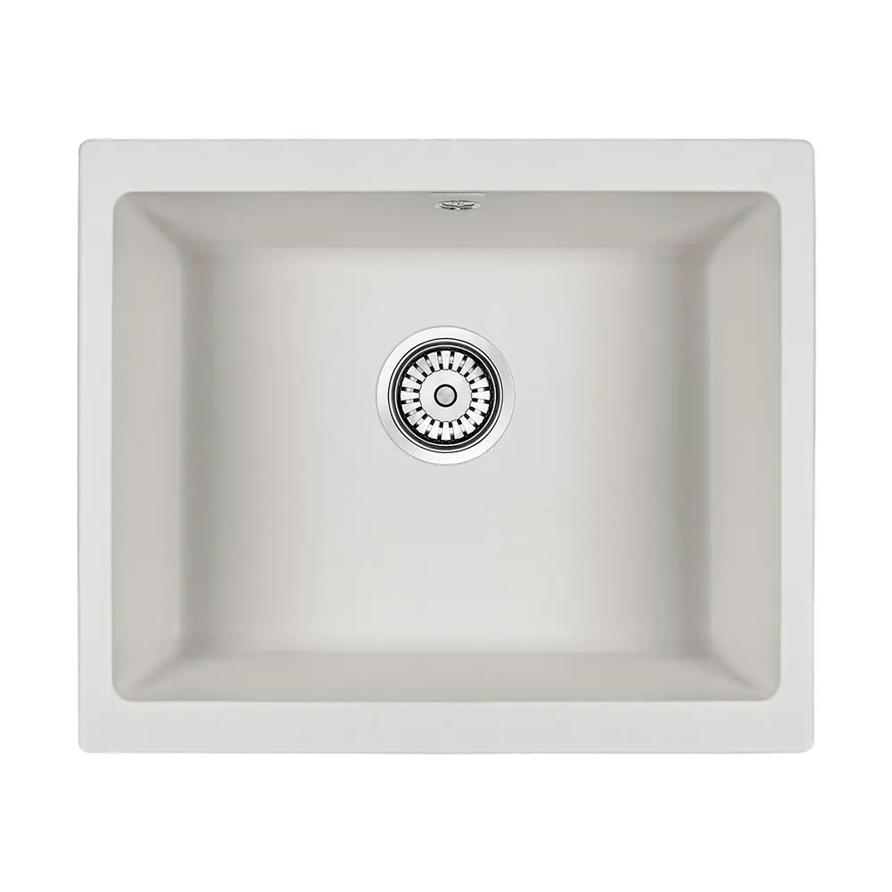 Фото Кухонная мойка Paulmark PM205546-WH Gera 55x46x20 см кварц цвет белый Фото Кухонная мойка Paulmark PM205546-WH Gera 55x46x20 см кварц цвет белый