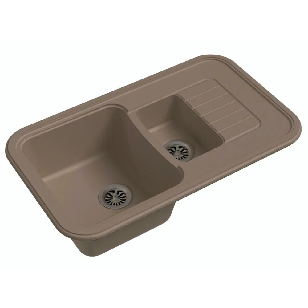 Фото Мойка под столешницу Ewigstein Antik 60kf 105x62x25 см гранит цвет белый