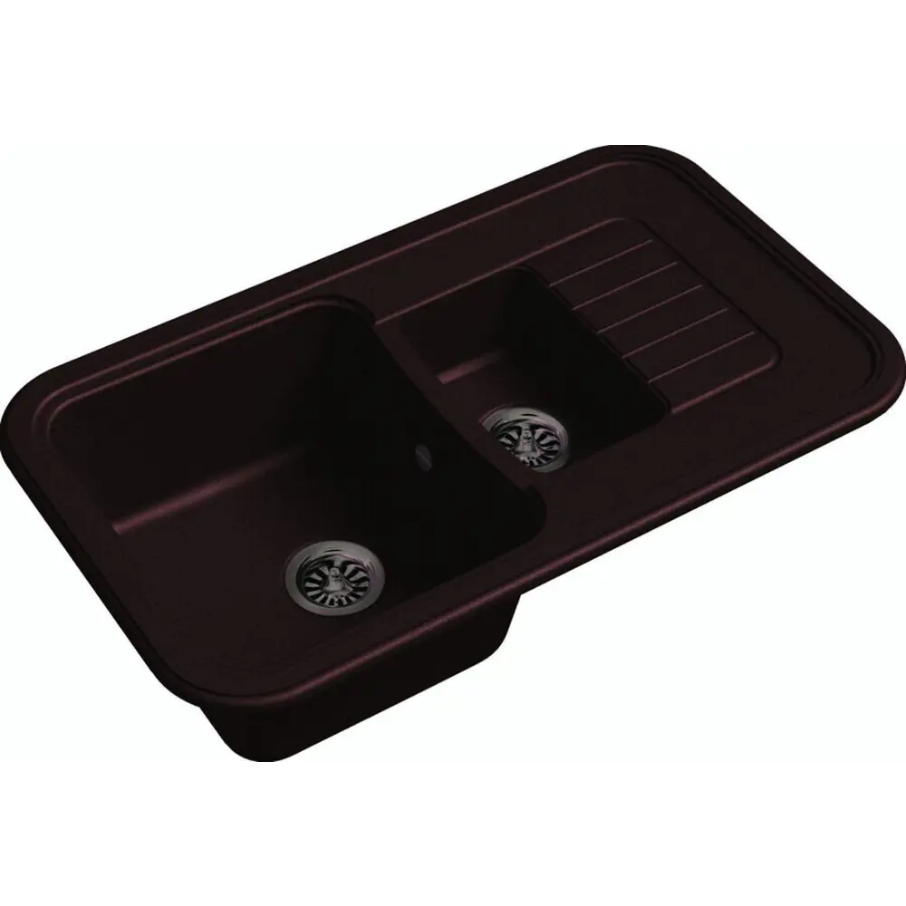 Фото Мойка под столешницу Ewigstein Antik 60kf 91x56x25 см гранит цвет коричневый Фото Мойка под столешницу Ewigstein Antik 60kf 91x56x25 см гранит цвет коричневый