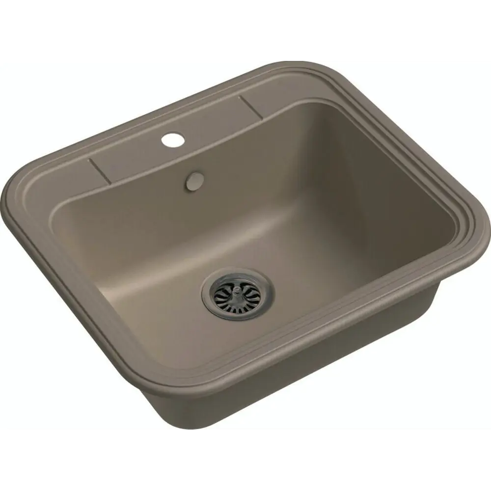 Фото Мойка под столешницу Ewigstein Antik 60 65x57x25 см гранит цвет крем Фото Мойка под столешницу Ewigstein Antik 60 65x57x25 см гранит цвет крем