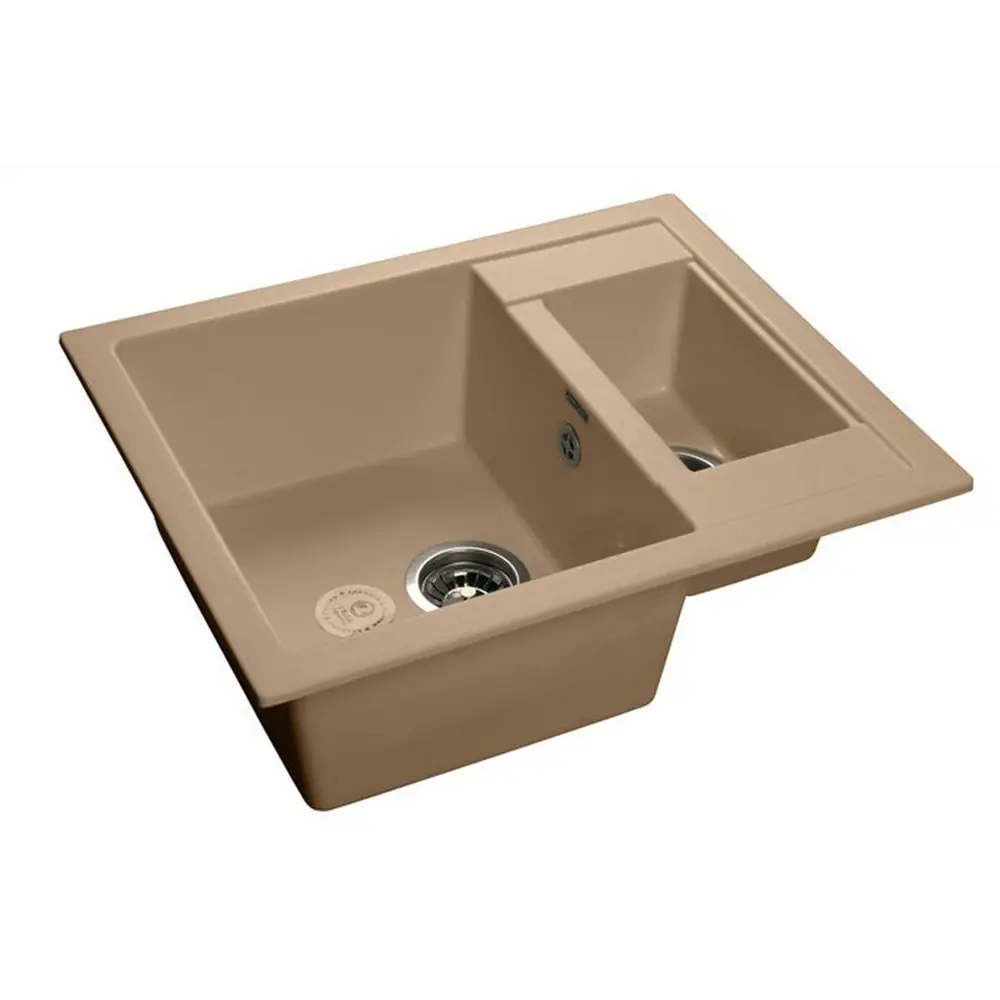 Фото Мойка под столешницу Granfest Q-610 66x55x25 см мрамор цвет бежевый Фото Мойка под столешницу Granfest Q-610 66x55x25 см мрамор цвет бежевый