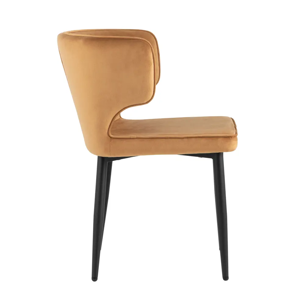 Фото 3 Кухонный стул Stool Group Матео 86x57x48 см велюр цвет оранжевый 4 шт Фото 3 Кухонный стул Stool Group Матео 86x57x48 см велюр цвет оранжевый 4 шт