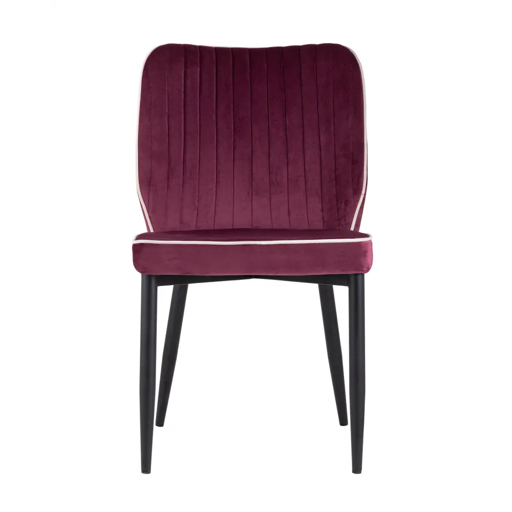 Фото 7 Кухонный стул Stool Group Лоренс 62x84x47 см велюр цвет бордовый Фото 7 Кухонный стул Stool Group Лоренс 62x84x47 см велюр цвет бордовый